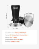 VEVOR 53 mm Espresso tampers, nerūsējošā tērauda ar atsperi
