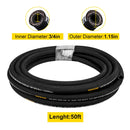 VEVOR hidrauliskā šļūtene 19 mm × 15,2 m, darba spiediens 215 bar, gumijas šļūtene ar divkāršu tērauda pinumu, darba temperatūra –20 °C līdz +140 °C