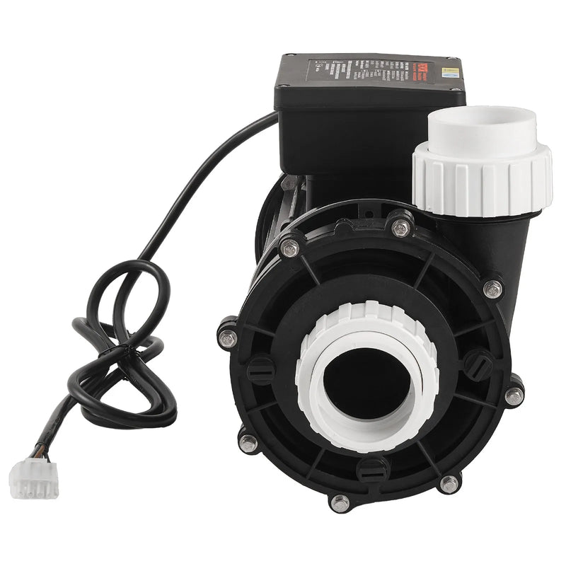 VEVOR divu ātrumu SPA sūknis, 48 rāmis, 1100 W augstais režīms 35 m³/h ar 13 m pacēlumu vai 250 W zemais režīms 14 m³/h ar 2,8 m pacēlumu, Ø50 mm pieslēgums ar 90° grozāmu savienojumu, TÜV sertificēts