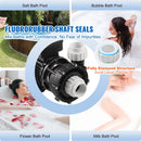 VEVOR divu ātrumu SPA sūknis, 48 rāmis, 1100 W augstais režīms 35 m³/h ar 13 m pacēlumu vai 250 W zemais režīms 14 m³/h ar 2,8 m pacēlumu, Ø50 mm pieslēgums ar 90° grozāmu savienojumu, TÜV sertificēts