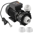 VEVOR divu ātrumu SPA sūknis, 48 rāmis, 1100 W augstais režīms 35 m³/h ar 13 m pacēlumu vai 250 W zemais režīms 14 m³/h ar 2,8 m pacēlumu, Ø50 mm pieslēgums ar 90° grozāmu savienojumu, TÜV sertificēts