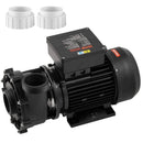 VEVOR divu ātrumu SPA sūknis, 56 rāmis, 1600 W augstais režīms 39 m³/h ar 15 m pacēlumu vai 400 W zemais režīms 19 m³/h ar 3,9 m pacēlumu, Ø50 mm pieslēgums ar 90° grozāmu savienojumu, TÜV sertificēts