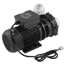 VEVOR divu ātrumu SPA sūknis, 56 rāmis, 1600 W augstais režīms 39 m³/h ar 15 m pacēlumu vai 400 W zemais režīms 19 m³/h ar 3,9 m pacēlumu, Ø50 mm pieslēgums ar 90° grozāmu savienojumu, TÜV sertificēts