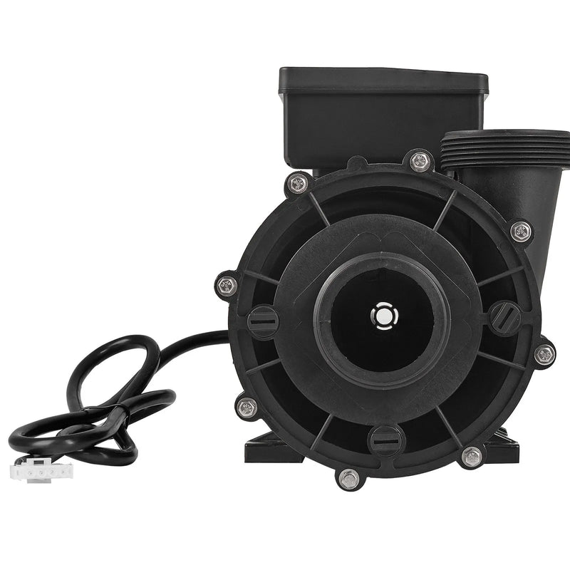 VEVOR divu ātrumu SPA sūknis, 56 rāmis, 1600 W augstais režīms 39 m³/h ar 15 m pacēlumu vai 400 W zemais režīms 19 m³/h ar 3,9 m pacēlumu, Ø50 mm pieslēgums ar 90° grozāmu savienojumu, TÜV sertificēts