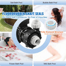 VEVOR divu ātrumu SPA sūknis, 56 rāmis, 1600 W augstais režīms 39 m³/h ar 15 m pacēlumu vai 400 W zemais režīms 19 m³/h ar 3,9 m pacēlumu, Ø50 mm pieslēgums ar 90° grozāmu savienojumu, TÜV sertificēts