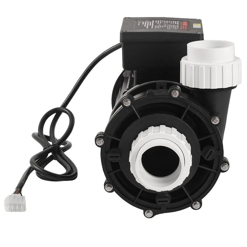 VEVOR divu ātrumu SPA sūknis, 56 rāmis, 1900 W augstais režīms 43 m³/h ar 18 m pacēlumu vai 450 W zemais režīms 21,5 m³/h ar 4,4 m pacēlumu, 2″ pieslēgums ar 90° grozāmu savienojumu, TÜV sertificēts