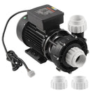 VEVOR divu ātrumu SPA sūknis, 56 rāmis, 1900 W augstais režīms 43 m³/h ar 18 m pacēlumu vai 450 W zemais režīms 21,5 m³/h ar 4,4 m pacēlumu, 2″ pieslēgums ar 90° grozāmu savienojumu, TÜV sertificēts