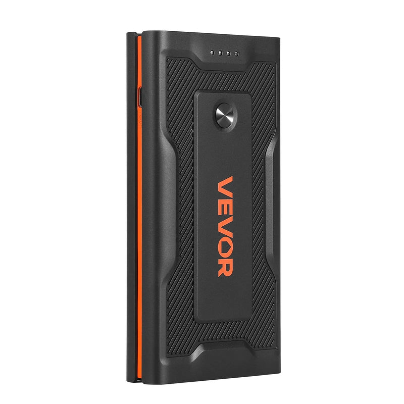 VEVOR auto iedarbināšanas starteris 1000 A, 12 V portatīvs litija akumulatora pastiprinātājs ar starta kabeļiem un 3 režīmu LED lukturīti, piemērots benzīna dzinējiem līdz 5 l un dīzeļdzinējiem līdz 3 l