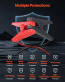 VEVOR auto iedarbināšanas starteris 3000 A, 12 V portatīvs litija akumulatora pastiprinātājs ar starta kabeļiem un 3 režīmu lukturīti, piemērots benzīna dzinējiem līdz 9 l un dīzeļdzinējiem līdz 7 l