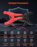 VEVOR auto iedarbināšanas starteris 4000 A, 12 V portatīvs litija akumulatora pastiprinātājs ar starta kabeļiem un 3 režīmu LED lukturīti, piemērots benzīna dzinējiem līdz 10 l un dīzeļdzinējiem līdz 8 l