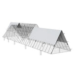 VEVOR vistas tuneļi, 729 × 200 × 61 cm (G × P × A) pārnēsājami āra tuneļi ar stūra rāmjiem, 2 gab., piemēroti vistām, pīlēm un trušiem