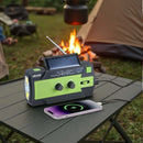 VEVOR avārijas laikapstākļu radio, 4000 mAh akumulators, FM/AM/WB/NOAA brīdinājumu uztvērējs ar saules bateriju un rokas ģeneratoru, USB uzlādes kabelis, SOS trauksmes signāls un lukturis, pārnēsājams āra un avārijas situācijām, kempingam