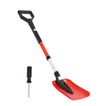 VEVOR salokāma sniega lāpsta celiņiem, 22 cm plata ar D veida rokturi, 91–102 cm regulējams garums, viegla alumīnija sniega tīrīšanas lāpsta muguras slodzes mazināšanai dārzā, automašīnai un kempingam