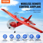 VEVOR RC lidmašīna, 2,4 GHz divkanālu tālvadības lidmodelis ar 6 asu žiroskopisko stabilizatoru, gatava lidošanai, ar 2 baterijām, viegli vadāms planieris pieaugušajiem un bērniem, iesācējiem un jauniešiem.