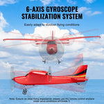 VEVOR RC lidmašīna, 2,4 GHz divkanālu tālvadības lidmodelis ar 6 asu žiroskopisko stabilizatoru, gatava lidošanai, ar 2 baterijām, viegli vadāms planieris pieaugušajiem un bērniem, iesācējiem un jauniešiem.
