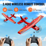 VEVOR RC lidmašīna, 2,4 GHz divkanālu tālvadības lidmodelis ar 6 asu žiroskopisko stabilizatoru, gatava lidošanai, ar 2 baterijām, viegli vadāms planieris pieaugušajiem un bērniem, iesācējiem un jauniešiem.