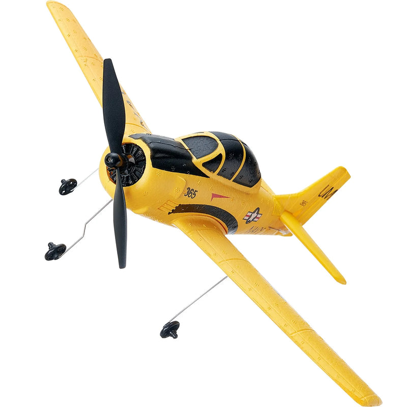 VEVOR RC lidmašīna, 2,4 GHz 4 kanālu tālvadības treniņlidaparāts ar 6 asu žiroskopa stabilizatoru, gatava lidojumam, ar 2 akumulatoriem, viegli vadāms RC planieris pieaugušajiem, bērniem un iesācējiem