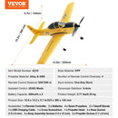 VEVOR RC lidmašīna, 2,4 GHz 4 kanālu tālvadības treniņlidaparāts ar 6 asu žiroskopa stabilizatoru, gatava lidojumam, ar 2 akumulatoriem, viegli vadāms RC planieris pieaugušajiem, bērniem un iesācējiem