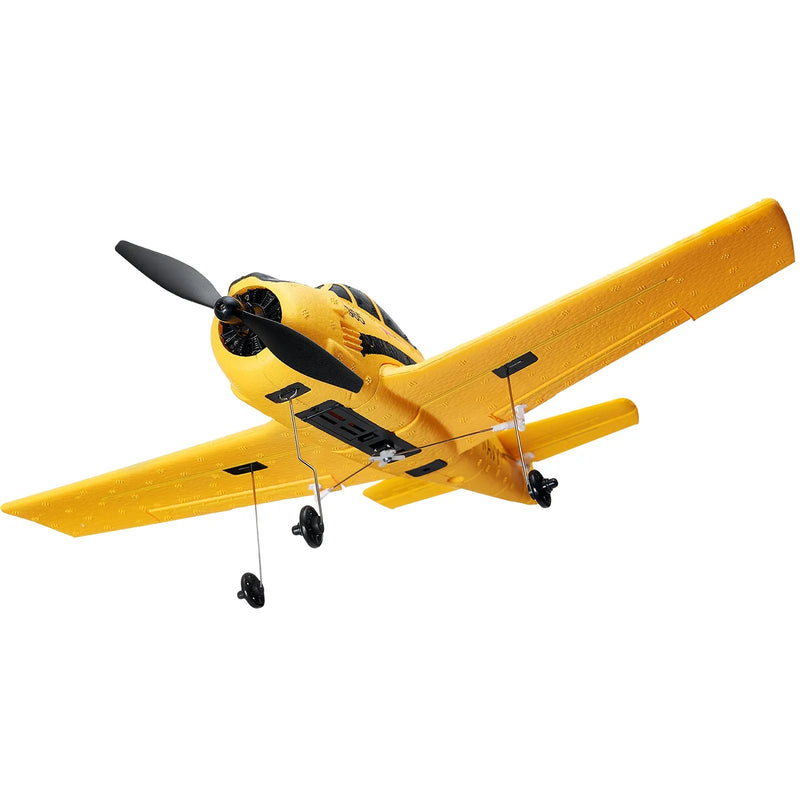 VEVOR RC lidmašīna, 2,4 GHz 4 kanālu tālvadības treniņlidaparāts ar 6 asu žiroskopa stabilizatoru, gatava lidojumam, ar 2 akumulatoriem, viegli vadāms RC planieris pieaugušajiem, bērniem un iesācējiem