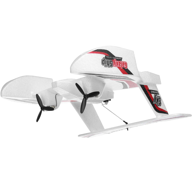 VEVOR RC lidmašīna ar 2,4 GHz tālvadību, 3 kanāli, 6 asu žiroskopa stabilizators, gatava lidojumam amfībijas tipa lidmašīna ar 2 akumulatoriem, viegli vadāms planieris pieaugušajiem un bērniem