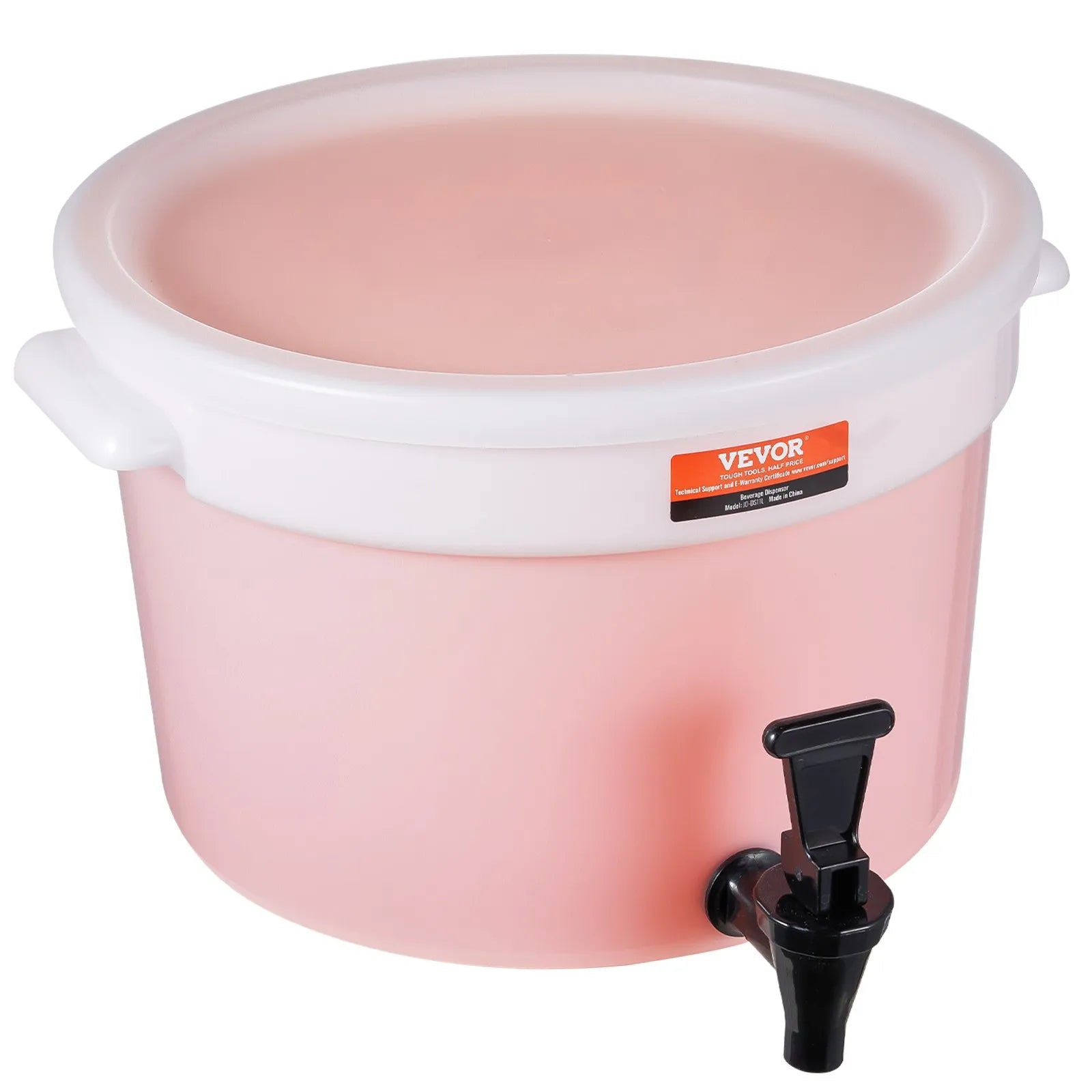 VEVOR dzērienu dozators, 11,4 l plastmasas sulas dozators ar krāniņu un vāku, piemērots ledustējai, limonādei, sulai un ūdenim, restorāniem, viesnīcām un pasākumiem
