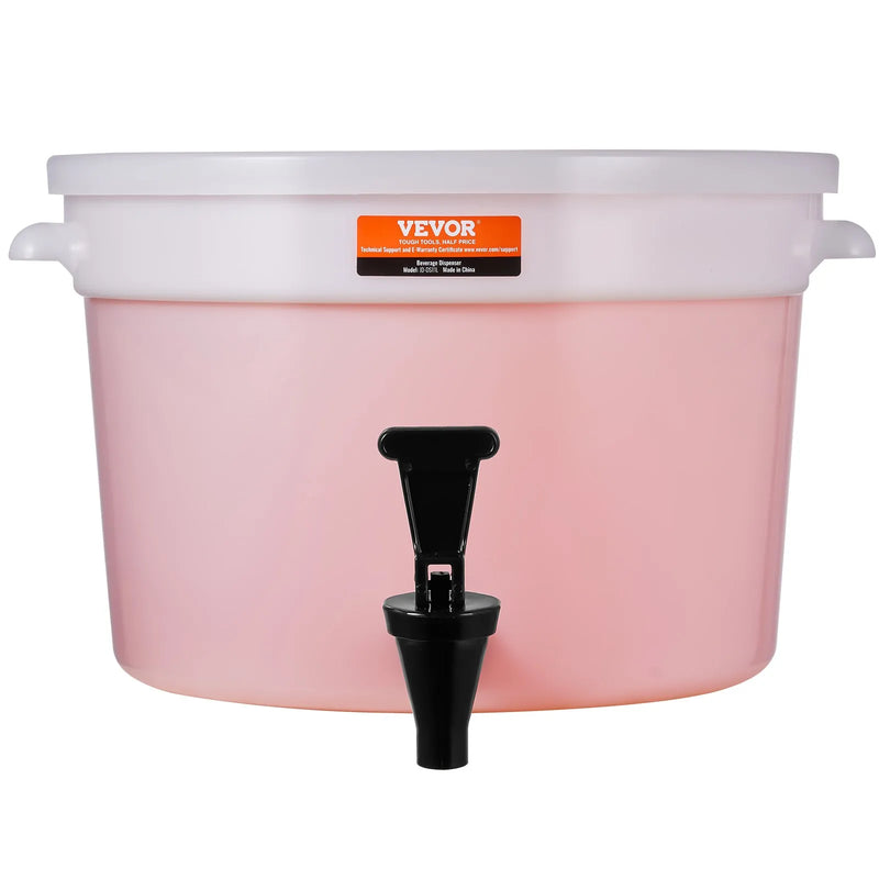 VEVOR dzērienu dozators, 11,4 l plastmasas sulas dozators ar krāniņu un vāku, piemērots ledustējai, limonādei, sulai un ūdenim, restorāniem, viesnīcām un pasākumiem