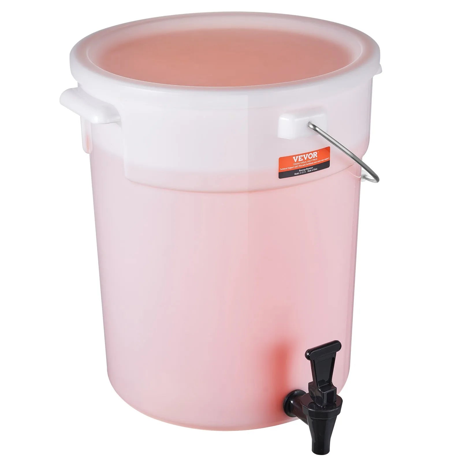 VEVOR dzērienu dozators, 18,9 l plastmasas sulas dozators ar krāniņu un vāku, piemērots tējai, limonādei, sulai un ūdenim, restorāniem, viesnīcām un pasākumiem