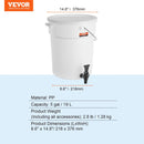 VEVOR dzērienu dozators, 18,9 l plastmasas sulas dozators ar krāniņu un vāku, piemērots tējai, limonādei, sulai un ūdenim, restorāniem, viesnīcām un pasākumiem