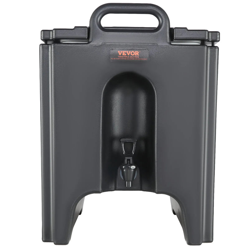 VEVOR izolētais dzērienu dozators, 37,9 L, pārtikas kvalitātes LL9450UP karsto un auksto dzērienu termo trauks ar 3 cm PU izolācijas slāni un divpakāpju krānu, piemērots restorāniem un dzērienu tirdzniecības vietām