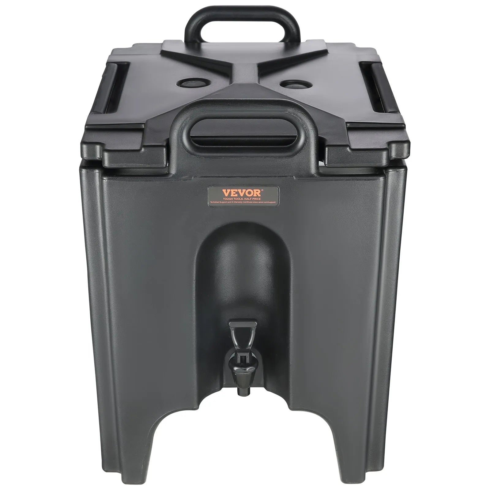 VEVOR izolētais dzērienu dozators, 37,9 L, pārtikas kvalitātes LL9450UP karsto un auksto dzērienu termo trauks ar 3 cm PU izolācijas slāni un divpakāpju krānu, piemērots restorāniem un dzērienu tirdzniecības vietām