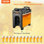VEVOR izolētais 9.5 L LDPE dzērienu dozators ar 23 mm PU izolāciju un divpakāpju krāna rokturi, karstajiem un aukstajiem dzērieniem restorāniem un dzērienu veikaliem