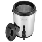 VEVOR nerūsējošā tērauda termo dzērienu dozators, 7,6 L izolēts karsto un auksto dzērienu trauks ar krānu, piemērots tējai, kafijai un ūdenim restorānos un dzērienu tirdzniecības vietās