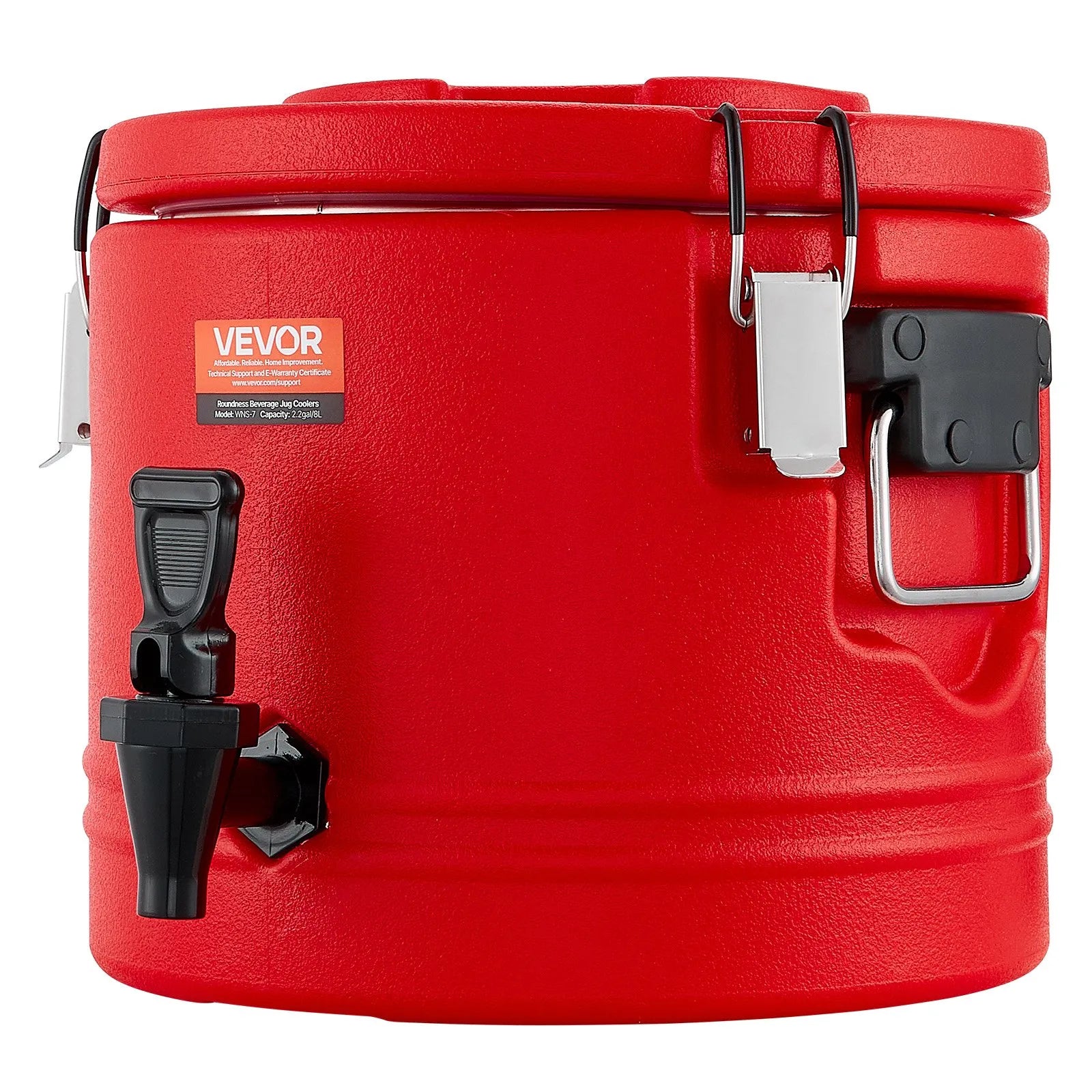 VEVOR izolētais dzērienu dozators, 8 L (2,2 gal) termo trauks karstiem un aukstiem dzērieniem ar krānu, pārtikas kvalitātes dzērienu konteiners ar 304 nerūsējošā tērauda iekšpusi, piemērots tējai, kafijai, restorāniem un āra pasākumiem