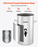 VEVOR ledus tējas dozators, 15 L (4 gal) 304 nerūsējošā tērauda dzērienu dozators ar krānu un rokturi, piemērots karstiem un aukstiem dzērieniem — ledus tējai, kafijai un ūdenim kafejnīcās un restorānos