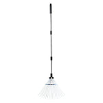 VEVOR Lapu grābeklis, 18 metāla zobi, regulējams 19,5–43,5 cm darba platums, 82–141 cm rokturis, nerūsējošais tērauds