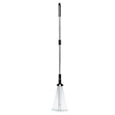 VEVOR Lapu grābeklis, 18 metāla zobi, regulējams 19,5–43,5 cm darba platums, 82–141 cm rokturis, nerūsējošais tērauds
