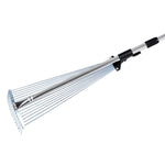 VEVOR Lapu grābeklis, 15 metāla zobi, regulējams 19–57 cm darba platums, 81,3–160 cm rokturis, nerūsējošais tērauds