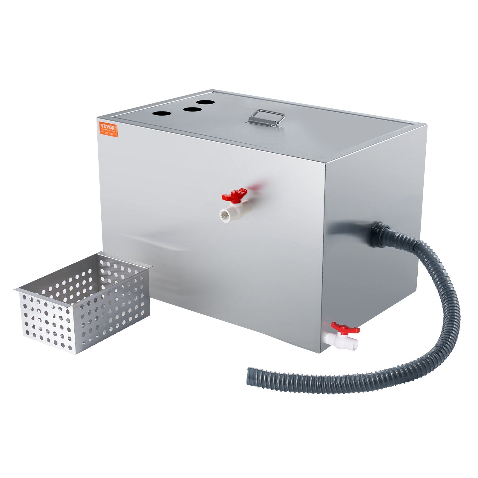 VEVOR nerūsējošā tērauda tauku atdalītājs, 18 kg, 38 l/min, zem izlietnes