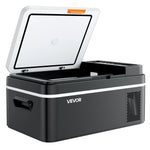 VEVOR automašīnas ledusskapis–saldētava, kompresora dzesētājs DC 12/24 V un AC 100–240 V, temperatūras diapazons −20 °C līdz +20 °C, ar lietotnes vadību, 20 l ietilpība, 60 W pārnēsājams saldētājs kemperiem, kempingam, laivām un makšķerēšanai