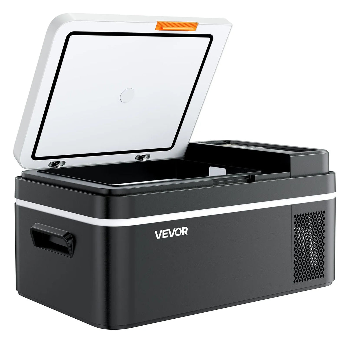 VEVOR automašīnas ledusskapis–saldētava, kompresora dzesētājs DC 12/24 V un AC 100–240 V, temperatūras diapazons −20 °C līdz +20 °C, ar lietotnes vadību, 20 l ietilpība, 60 W pārnēsājams saldētājs kemperiem, kempingam, laivām un makšķerēšanai