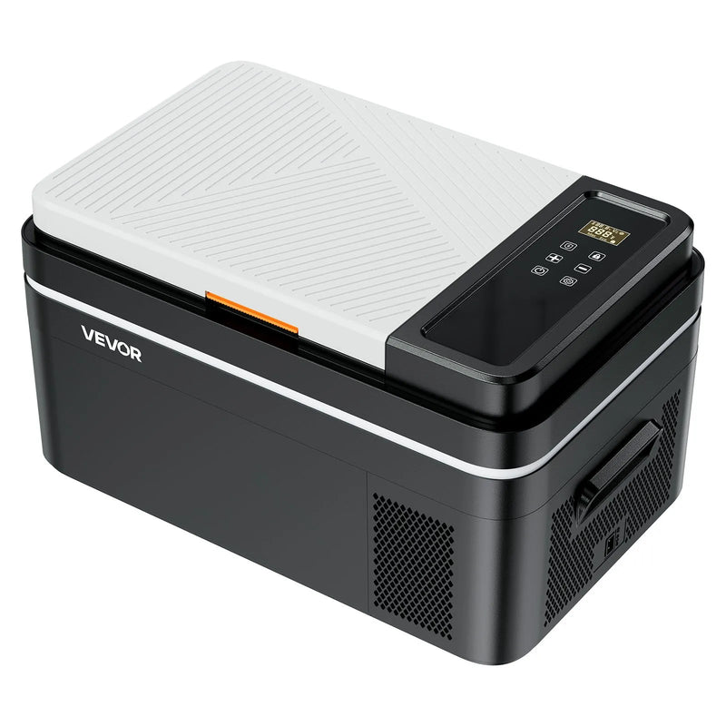 VEVOR automašīnas ledusskapis–saldētava, kompresora dzesētājs DC 12/24 V un AC 100–240 V, temperatūras diapazons −20 °C līdz +20 °C, ar lietotnes vadību, 22 l ietilpība, 45 W pārnēsājams saldētājs kemperiem, kempingam, laivām un makšķerēšanai