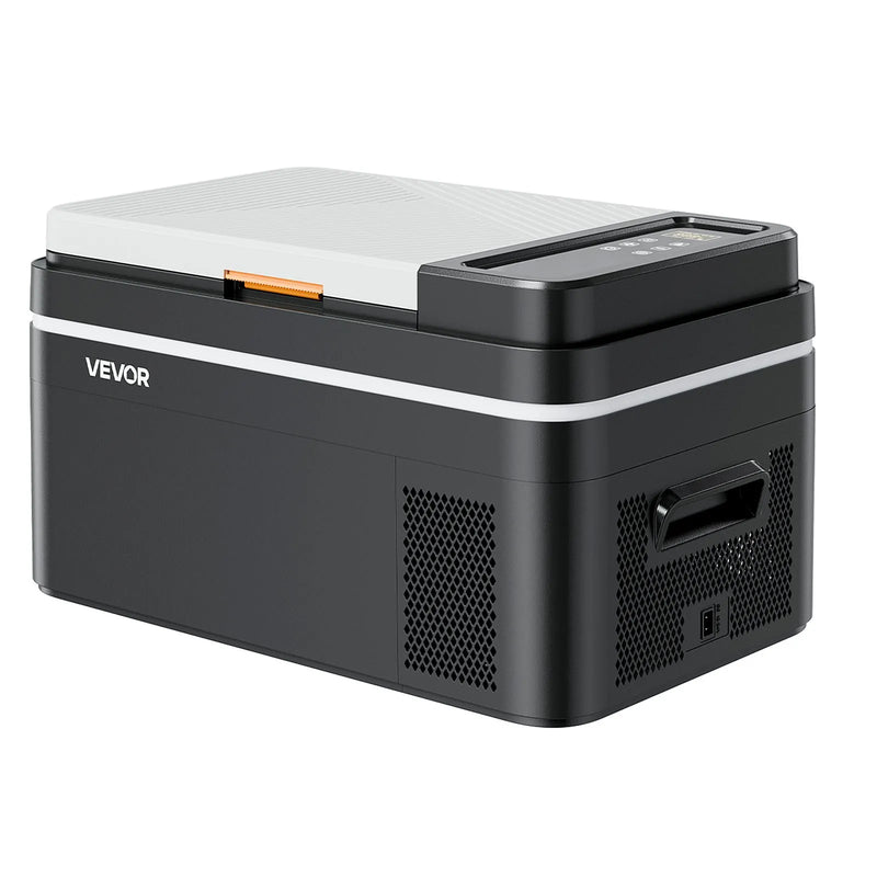 VEVOR automašīnas ledusskapis–saldētava, kompresora dzesētājs DC 12/24 V un AC 100–240 V, temperatūras diapazons −20 °C līdz +20 °C, ar lietotnes vadību, 22 l ietilpība, 45 W pārnēsājams saldētājs kemperiem, kempingam, laivām un makšķerēšanai