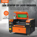 VEVOR 50 W CO₂ lāzera gravēšanas un griešanas iekārta, darba laukums 30 × 51 cm, līdz 500 mm/s, divvirzienu gaisa padeve, saderīga ar LightBurn, CorelDRAW un AutoCAD, Windows, macOS un Linux, kokam, akrilam un audumam