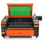 VEVOR 100 W CO₂ lāzera gravēšanas un griešanas iekārta, darba laukums 61 × 89 cm, līdz 500 mm/s, divvirzienu gaisa padeve, saderīga ar LightBurn, CorelDRAW un AutoCAD, Windows, macOS un Linux, kokam, akrilam un audumam