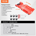 Механическая инвалидная коляска VEVOR 102 см, 158,8 кг, HDPE