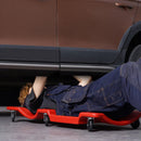 VEVOR 91 cm Mehāniķa Plastmasas Rāpojamais Ratiņkrēsls Auto Remontam, Ripojošs Garāžas Modelis, 159 kg Slodze, HDPE Materiāls