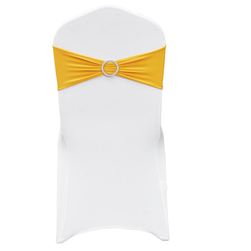 VEVOR piedāvā 50 komplektus stiepļu spandeksa salokāmo krēslu pārklāju ar krēslu lentēm, kas ir noņemami un mazgājami. Šie aizsargpārklāji ir ideāli piemēroti kāzām, svētkiem, banketiem, ballītēm un ēdamzālēm.