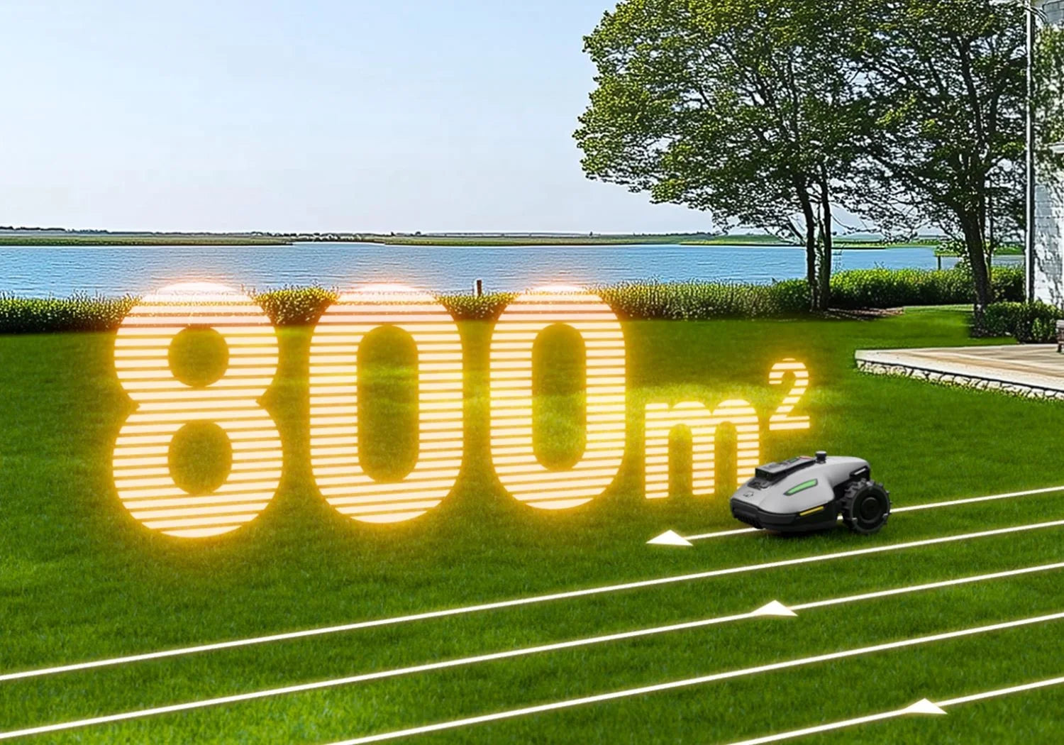 Dāvanā mājiņa_800m²_Mammotion YUKA Mini 2 800m² bezvadu robotzāles pļāvējs līdz 800 m²