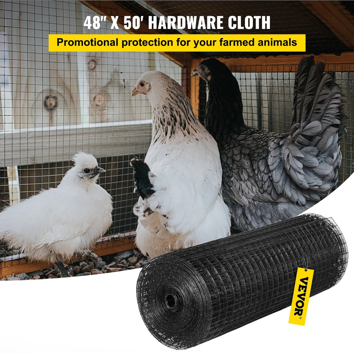 Cinkota tērauda siets ar vinila pārklājumu 122 × 1524 cm, 2,54 × 2,54 cm acs, 16 Gauge, vistas stieples žogs ar knaiblēm un darba cimdiem, dārza un mājdzīvnieku nožogojumiem