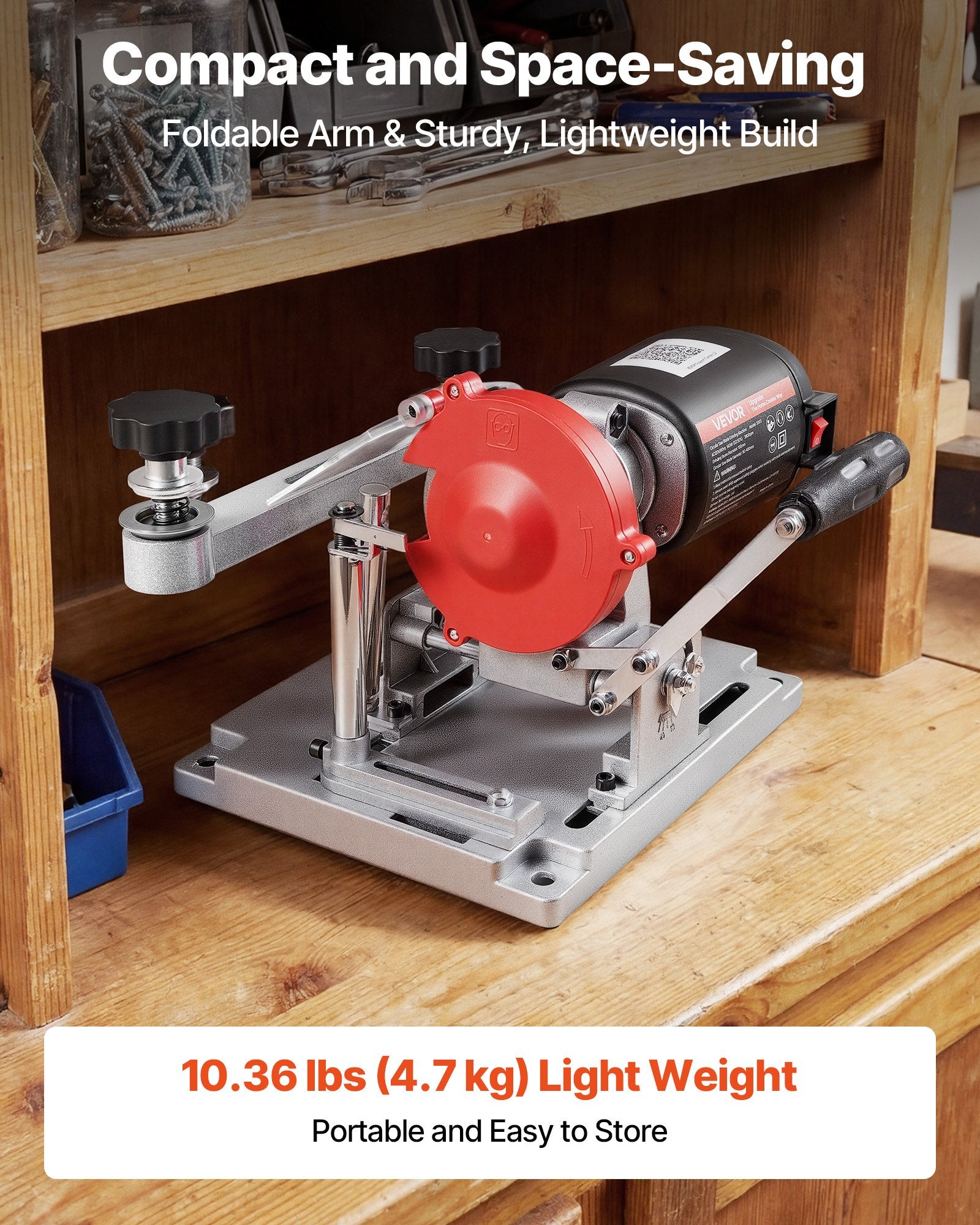 VEVOR ripzāģa asmeņu asināšanas iekārta 140 W 5700 apgr./min ar 100 mm keramikas un dimanta slīpripām, piemērota 90–400 mm diametra ripzāģa asmeņiem
